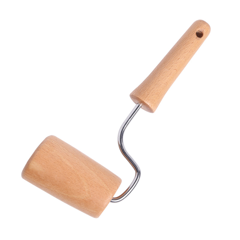 Ergonomic Bamboo Rolling Pin for Pizza and Pastry Small Hangable Design Kitchenware Essential Wearable Dough Roller