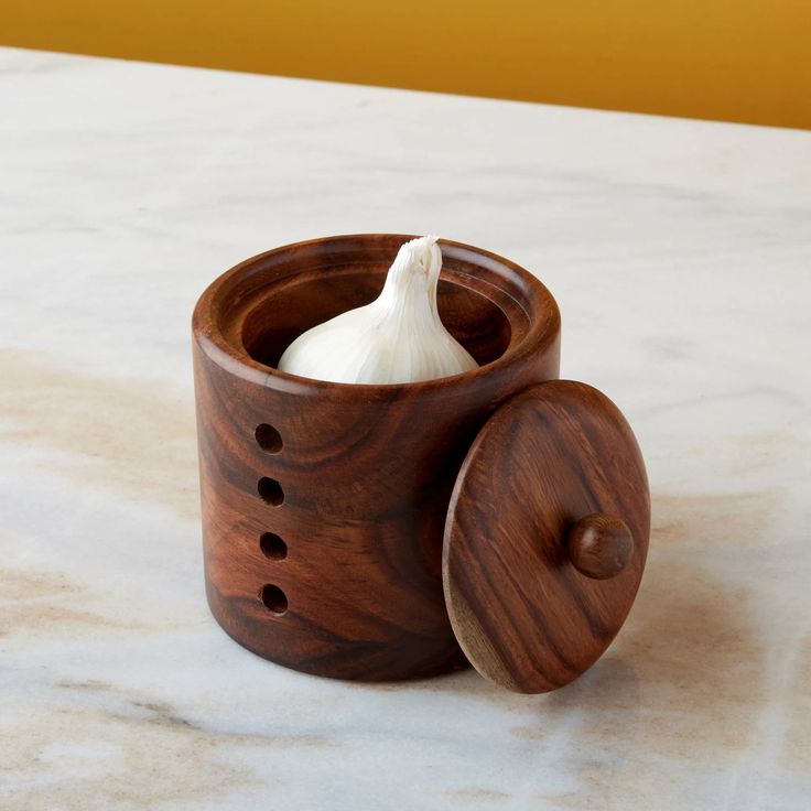 Round Bamboo Salt Cellar Magnetic Swivel Lid Kitchen Seasoning Spice Box Eco Friendly Sugar Pepper Storage Jar Wholesales