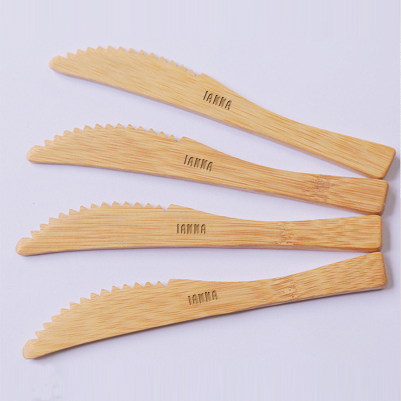 Free logo Bamboo Cosmetic Mixing Bowl Spatula DIY Face Mask Mixing Cosmetic Bamboo Knife Spoon Private Label