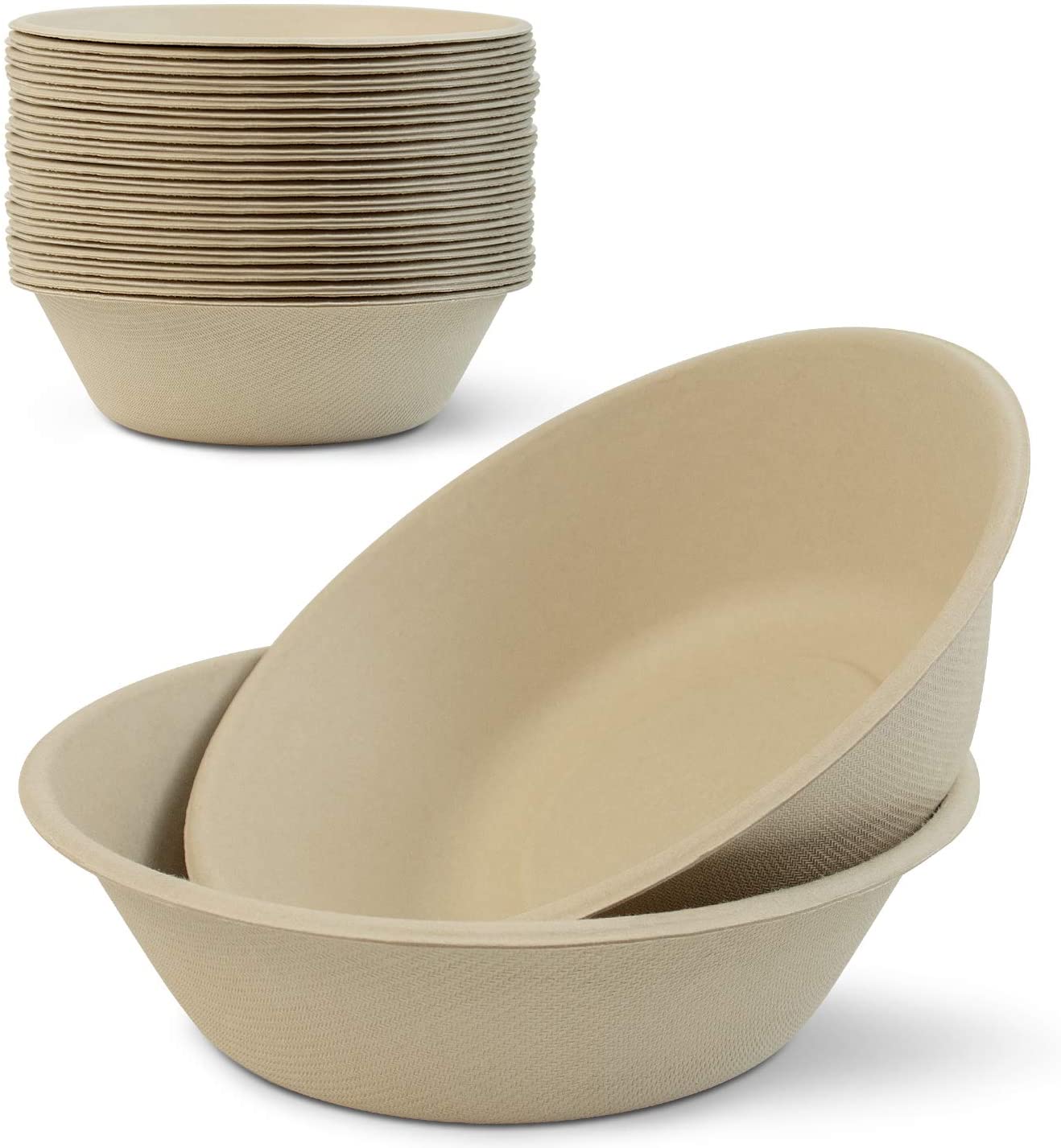 Disposable Biodegradable Bamboo Bowls for Restaurants Eco-Friendly Manufacturing