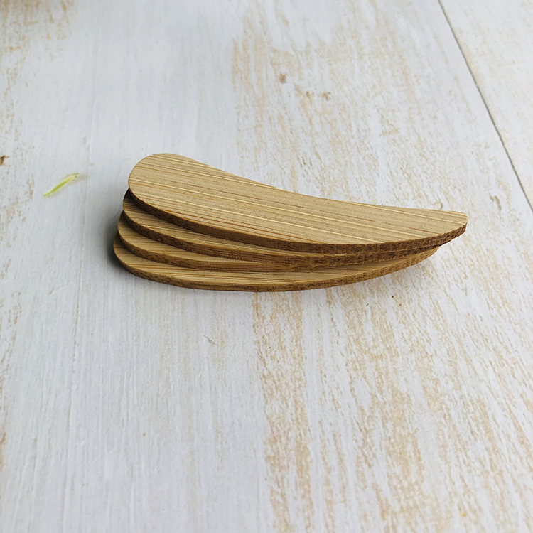 Wholesale Eco-friendly Reusable Small Moso Bamboo Cream Spatula Natural Cosmetic Spoon Laser Engraved Logo Makeup Tools