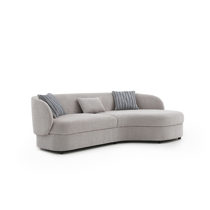 Modern Home Living Room Furniture Sectional Sofa Loveseat White Fabric Sofa