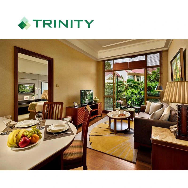 Foshan Factory Customized Luxury 5 Star Full Set Hotel Bed Furnishing Modern Serviced Apartment Furniture for Living Room Bedroom