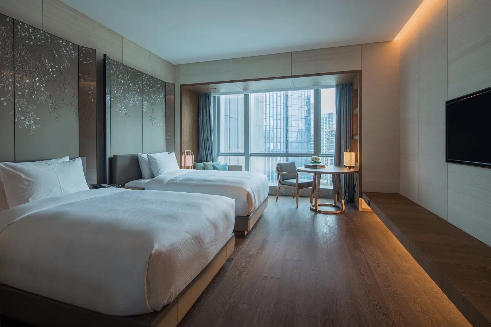 Beds 5-Star Contemporary Bedroom Sets Hotels Design Wooden Wood Luxury Modern Apartments Solid Bedroom Furniture Project Case