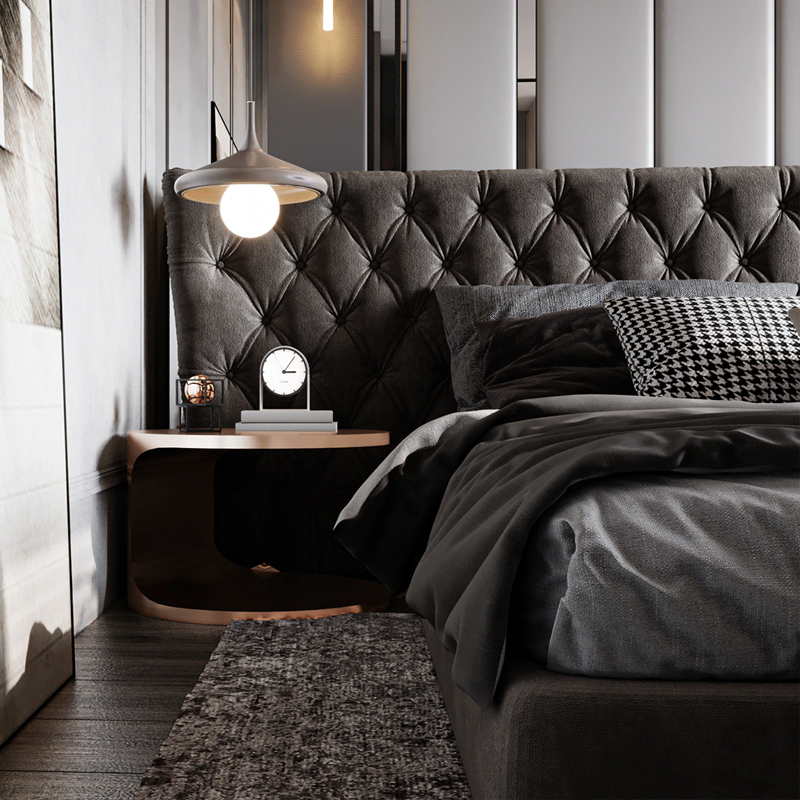 Hotel Bedroom Bed Sets New Light Luxury OEM Design Custom Furniture