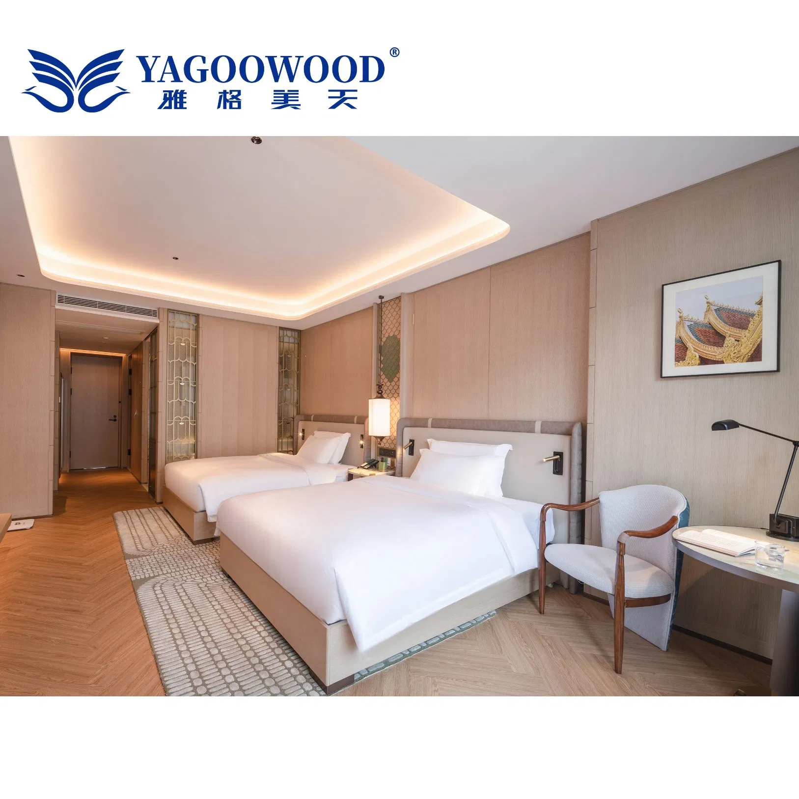 Customized Full Set of Hotel Furniture Standard Room