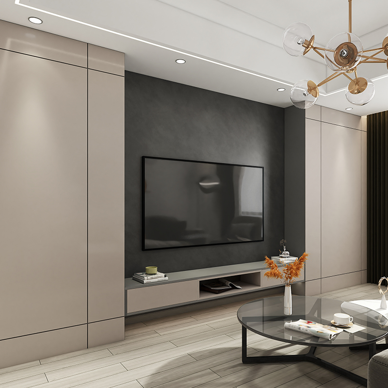 Wooden Modern Luxury Living Room Home Furniture for TV Stand with Smart Fireplace Floating TV Cabinet