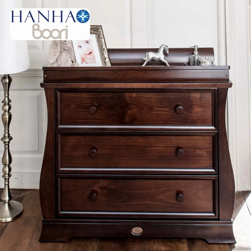 Boori Solid Wood Baby Cabinet Organizers with 3 Drawers for Kids
