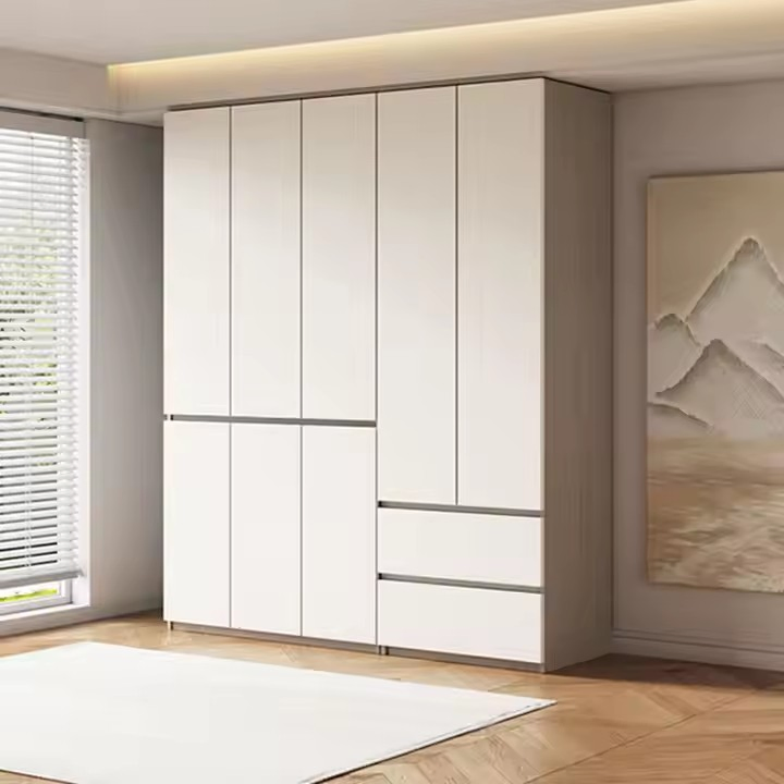Customizable Modern Furniture Home Bedroom Wardrobe Slide Door Plywood Particleboard Clothes Storage Cabinet MDF Material