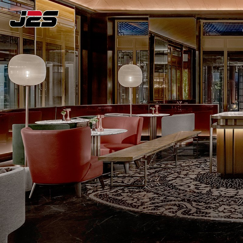 Luxury Commercial Commercial Chairs for Restaurant Furniture Velvet Tub Chair Marble Table Lounge Bar Club