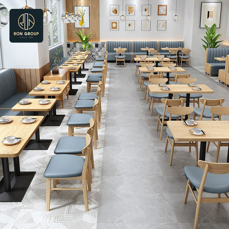 Hot Sales Modern Australian Fast Food Leather Bench Booth Seating Coffee Shop Wood Table and Chair Commercial Restaurant Furniture for Restaurant