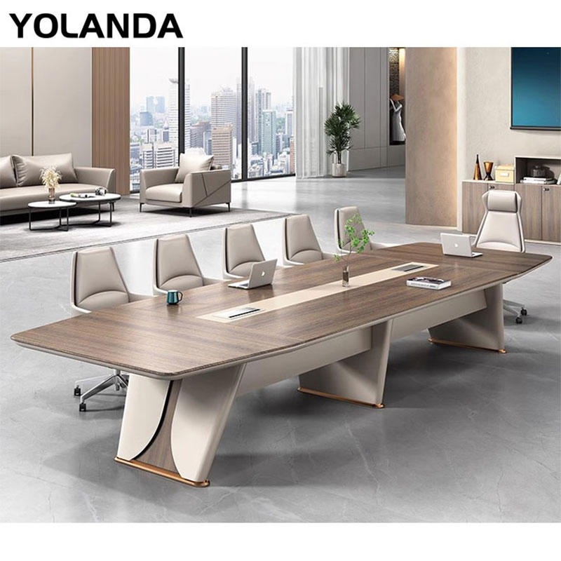 Yolanda Office Furniture Meeting Desk Set 6 Green Tables Hexagon Wooden for Classy Wheels White 12 Metal Legs Conference Table