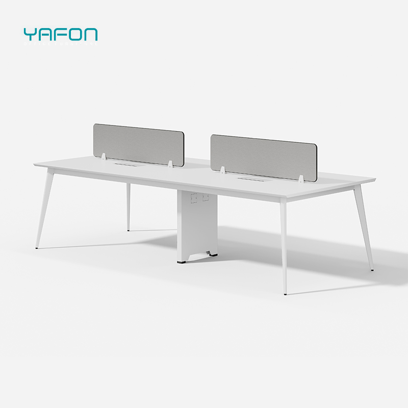 Modern Modular Open Office Furniture Workstation Tables 4 Person Cubicle Wooden Office Building Commercial Furniture