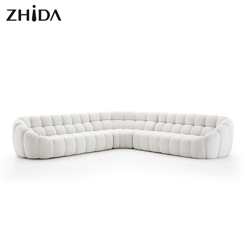 Living Room Furniture Linen Modular Sectional Sofa Sitting Room Sofa