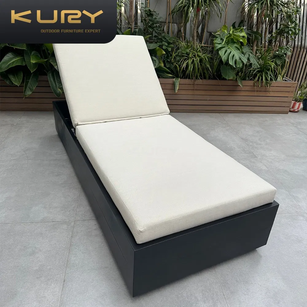 Pool Single Outdoor Camping Chaise Patio Garden Furniture Luxury Aluminum Sun Lounger