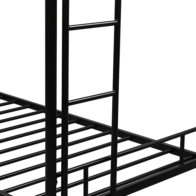Factory Directly Wholesale Modern Apartment Furniture Double Person Firm Stainless Steel Metal Bunk Double Bed Frame with Storage for Hotel Schoold Dormitory