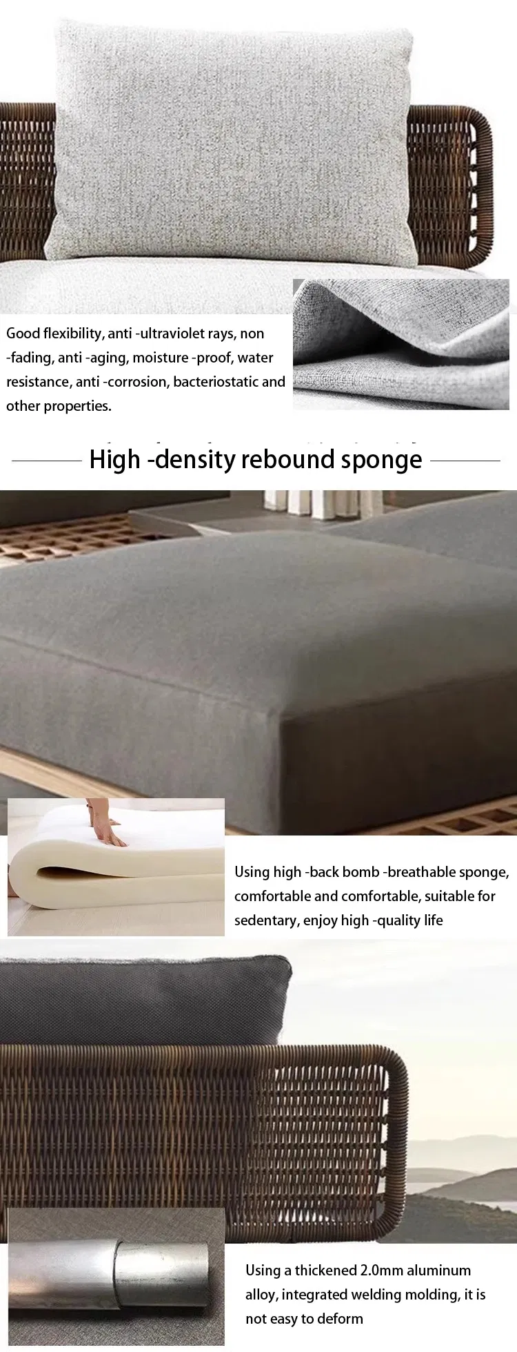 Outdoor Garden Sofa Detailed Photo 2