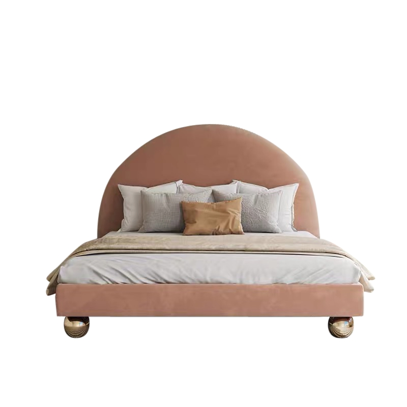Wooden Round Bed Frame for Foshan House Bedroom Furniture