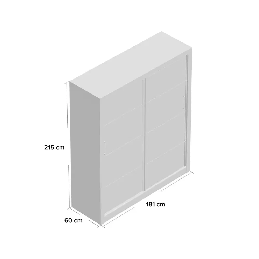 Bedroom Furniture Premium Glass Sliding Door Wooden Multispace Storage Wardrobe