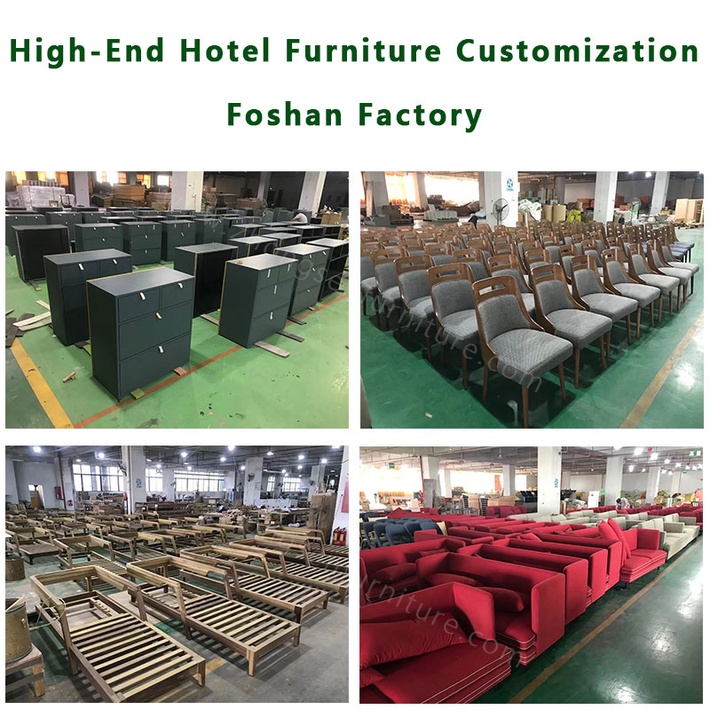 Modern Luxury High End 5 Star Standard Resort Hotel Guest Room Furniture Set for Bedroom