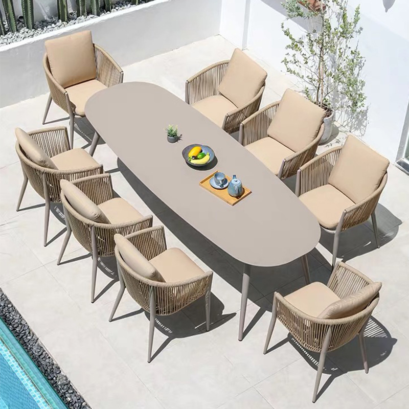 New Design Patio Outdoor Furniture Sets Vase Shape Rattan Wicker Furniture Sets Garden Sofa Sets