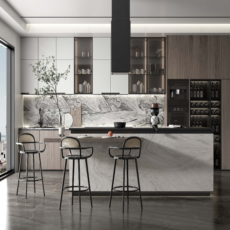 Modern Lacquer Smart Kitchen Cabinets Italian Kitchen Furniture