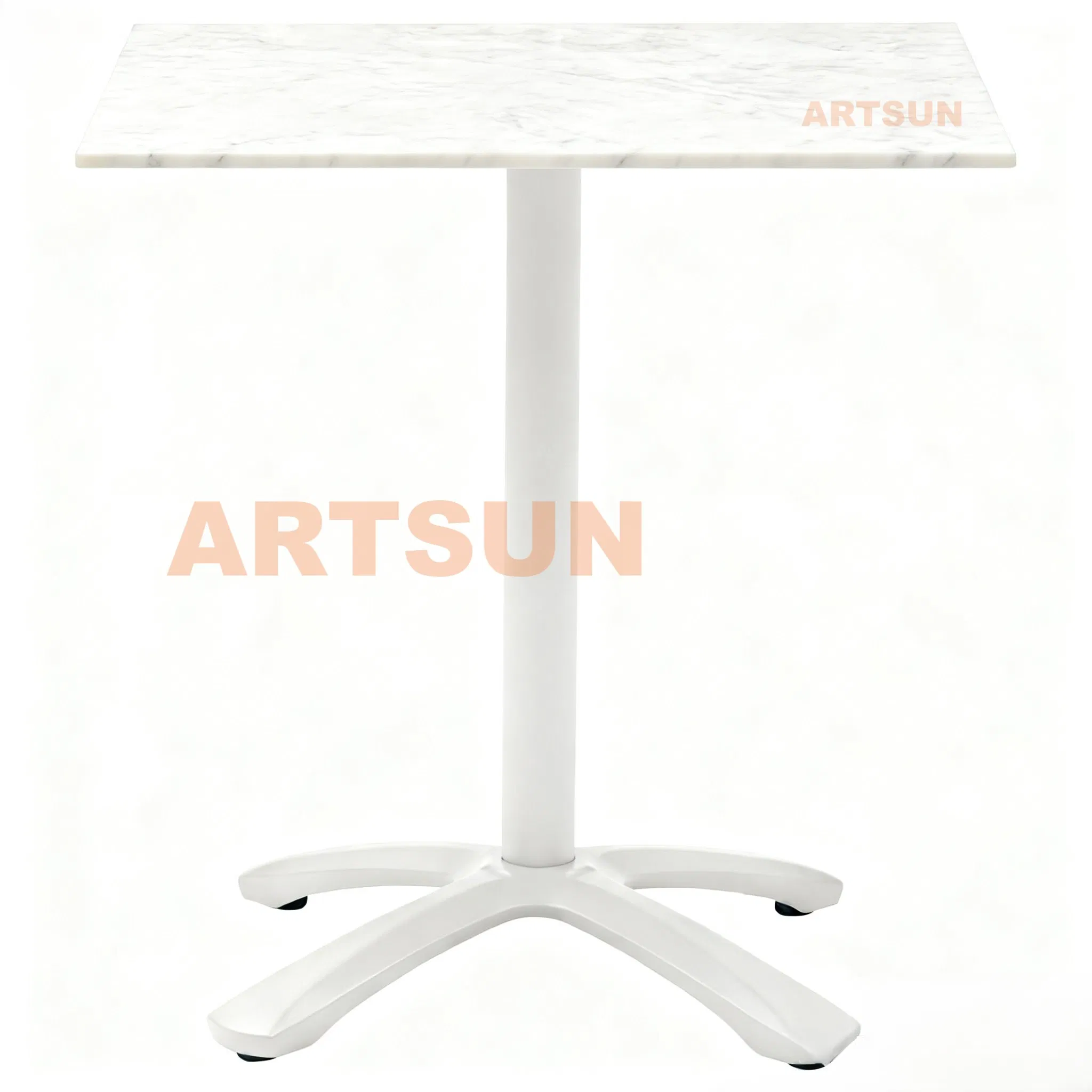 Guaranteed Modern Latest Design Durable Customized Home Outdoor Furniture Disassembled Weatherproof Patio Garden Restaurant Table with Marble Stone Top