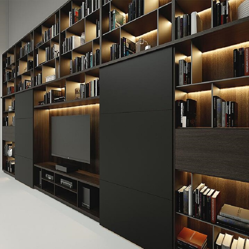 Luxury Modern Home Furniture Smart Wooden Wall Mounted Living Room TV Cabinet with Storage for Hotel and Apartment Use