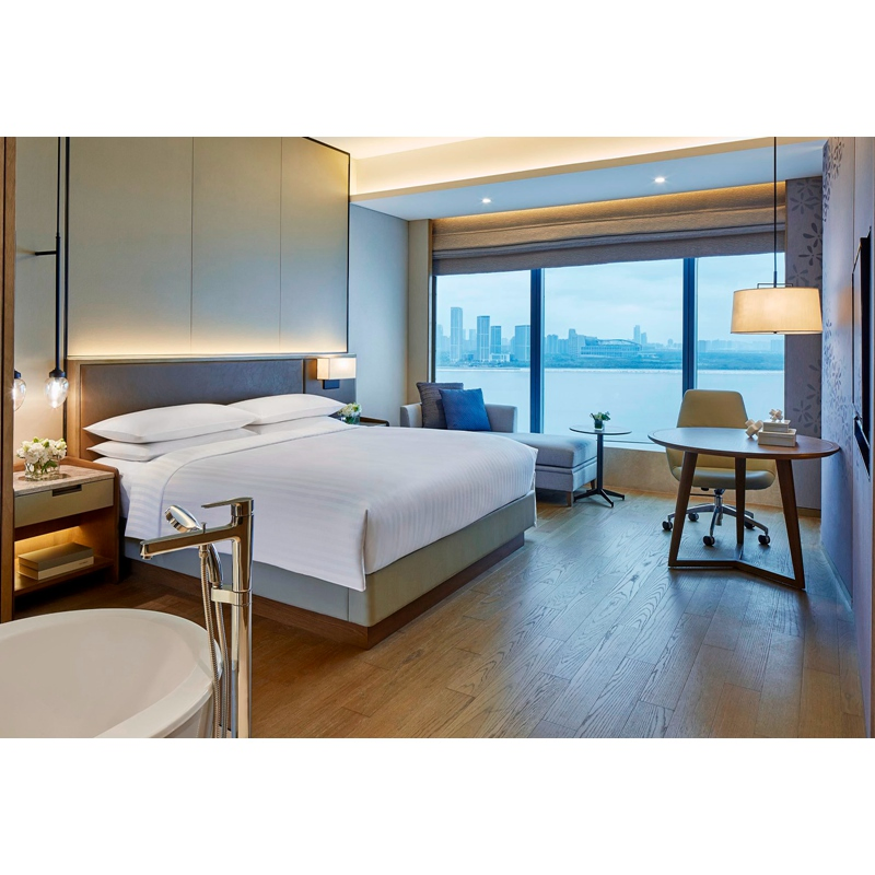 Chinese Commercial Set Apartment Villa Hotel Bedroom Furniture with Modern Living Room 5 Star