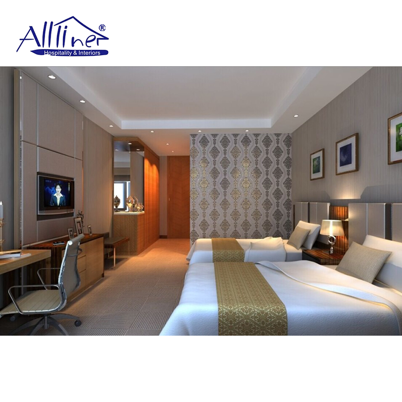 Chinese Foshan Factory Custom Wholesale Modern Luxury Commercial Star Hotel Bedroom Furniture