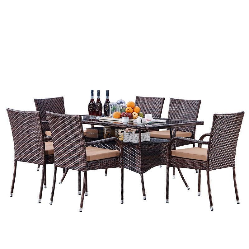 New Design Patio Outdoor Furniture Sets Vase Shape Rattan Wicker Furniture Sets Garden Sofa Sets