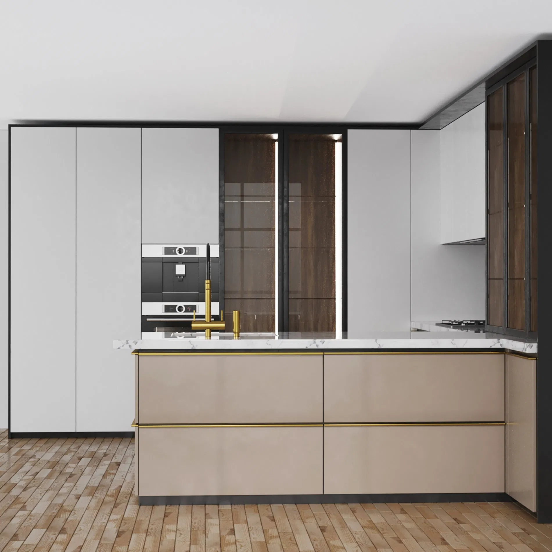 PA Modern Minimalist Stylish Custom Multifunctional Kitchen Cabinet Kitchen+Cabinets Kitchen Furniture