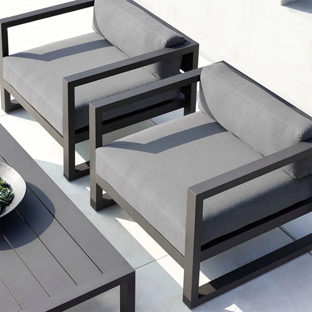 Nordic Style Modern Home Outdoor Living Room Furniture Set Aluminum Sofa