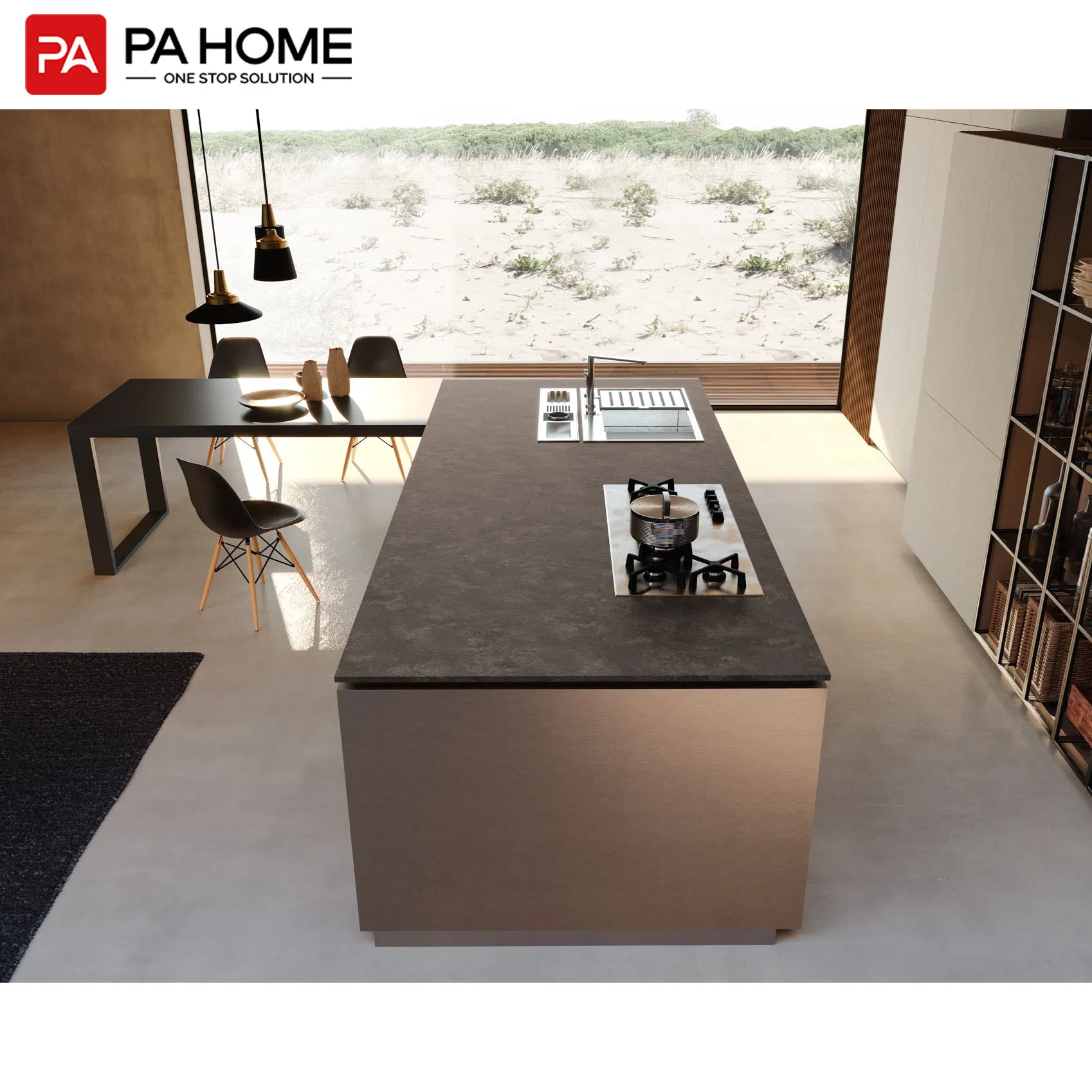 PA Factory Customized Minimalist Style Whole Home Design China Kitchen Cabinet Furniture