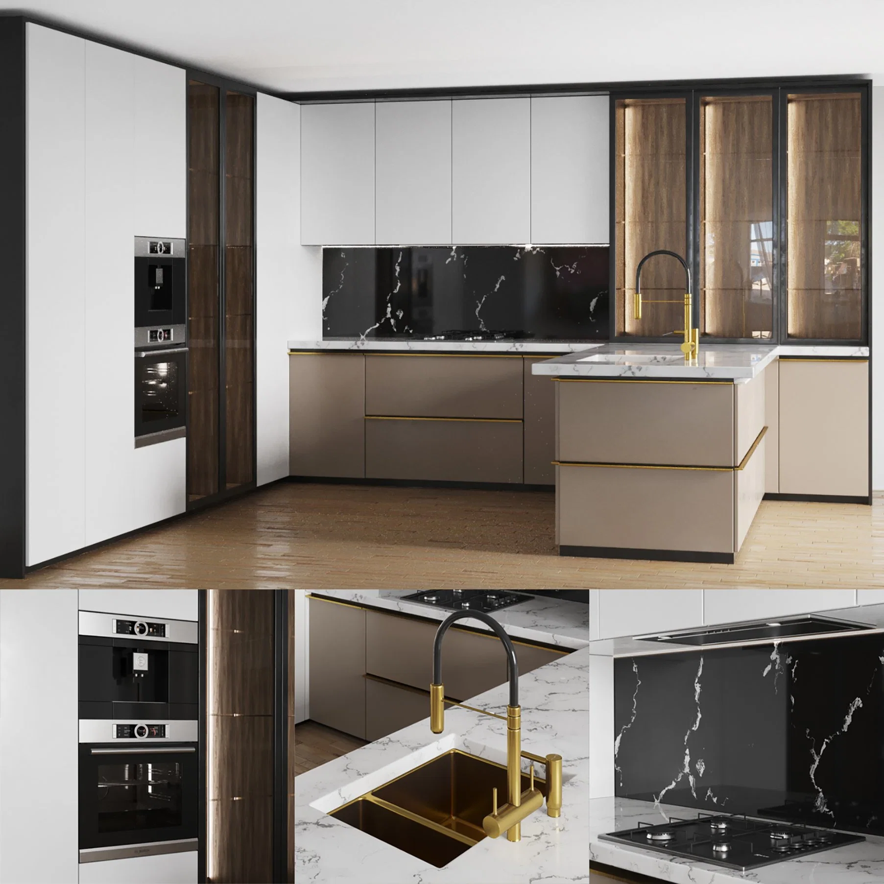 PA Modern Minimalist Stylish Custom Multifunctional Kitchen Cabinet Kitchen+Cabinets Kitchen Furniture
