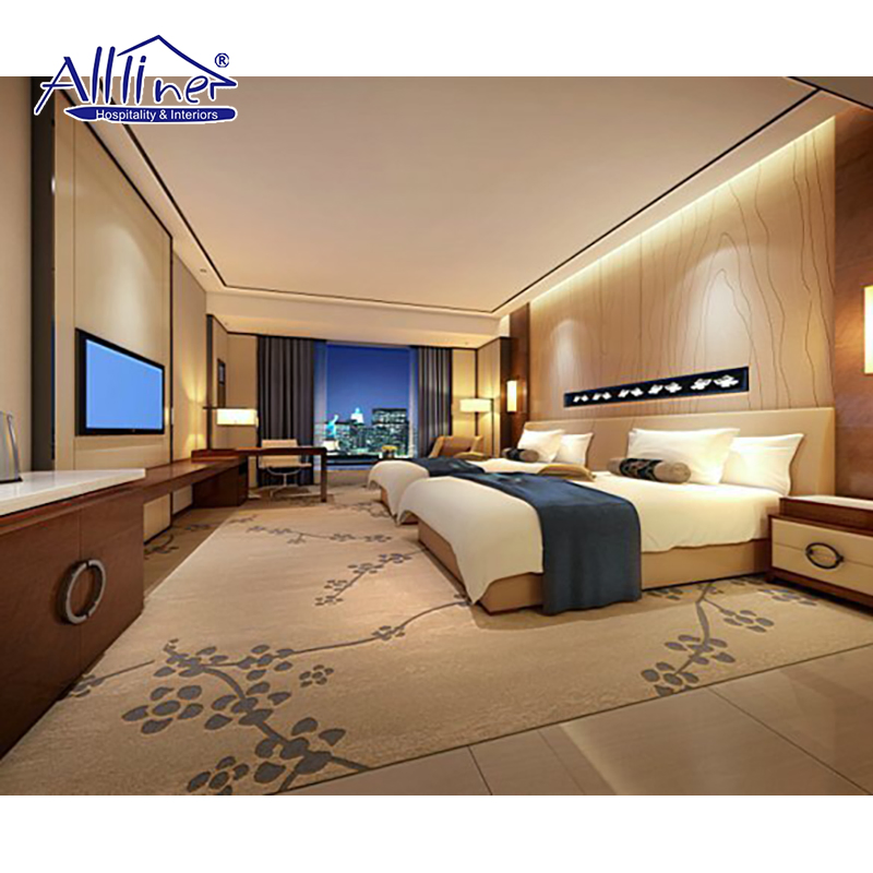 Chinese Foshan Factory Custom Wholesale Modern Luxury Commercial Star Hotel Bedroom Furniture