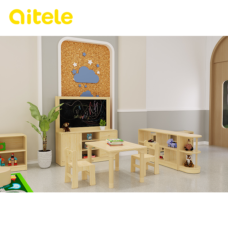 Multi-Functional School Kindergarten Furniture Desk Kid's Table and Chair (QTL-HDB044)