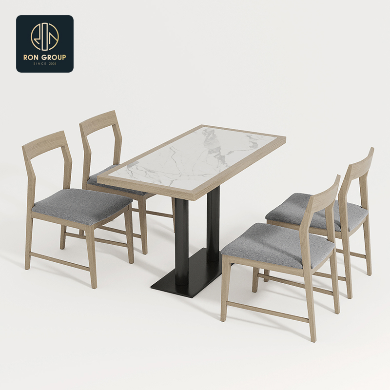Luxury Restaurant Booth Seating Table and Chair Set Furniture for Coffee Shop