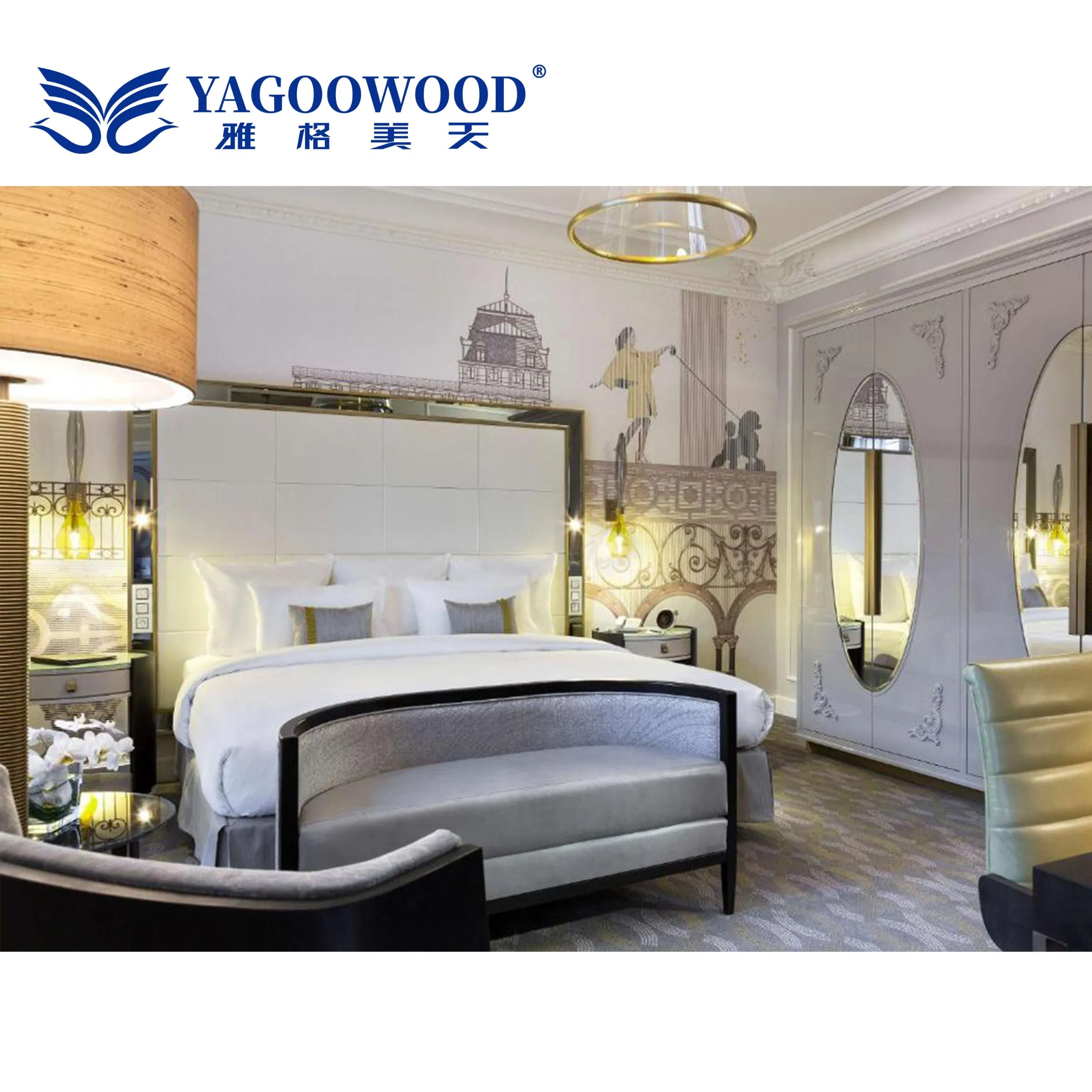 Hotel Furniture Modern Simple Custom Apartment Double Bed Room