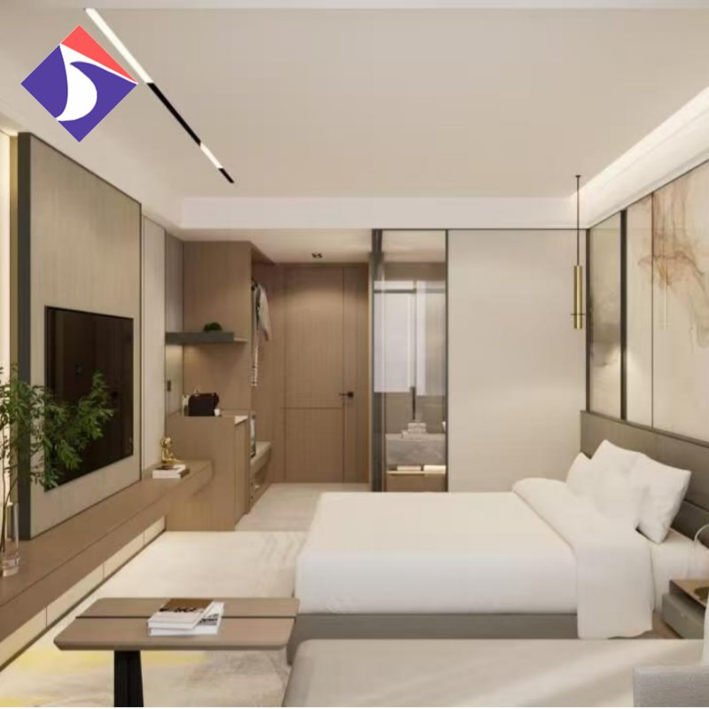 Foshan Factory Project Accept Customized Luxury Modern 5 Star Hotel Bedroom Furniture Set