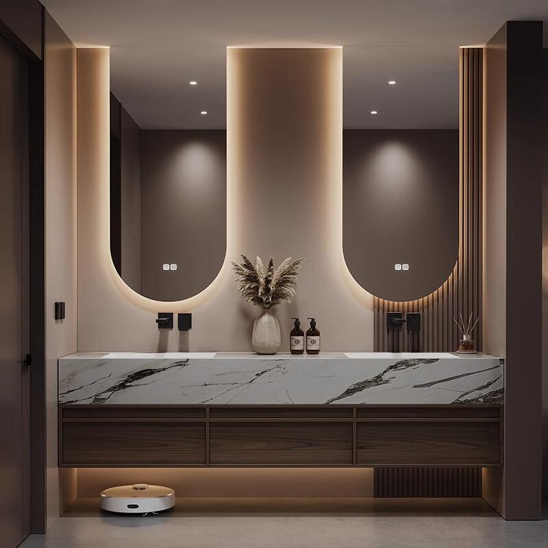 Storage Wardrobe Bathroom Vanity Hotel or Apartment Cabinet Aluminium Wooden Furniture