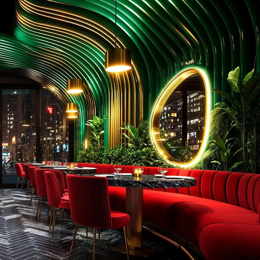 Night Club Sofa VIP Red Fabric Bar Lounge Nightclub Furniture Cocktail Wine Bar KTV Seating Sofa Modular Hotel Lounge Booth