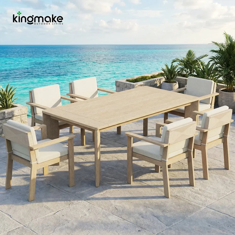 Customized Size Garden Furniture Teak Wooden Hotel Furniture Modern Dining Set Outdoor Furniture for Table Chair