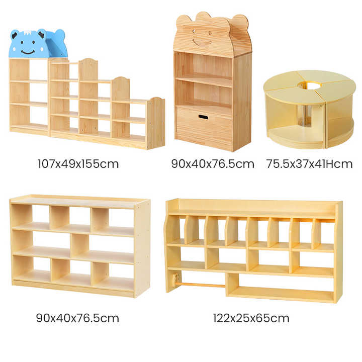 Wooden Montessori Storage Cabinet Daycare Childcare Nursery Kid Furniture Set