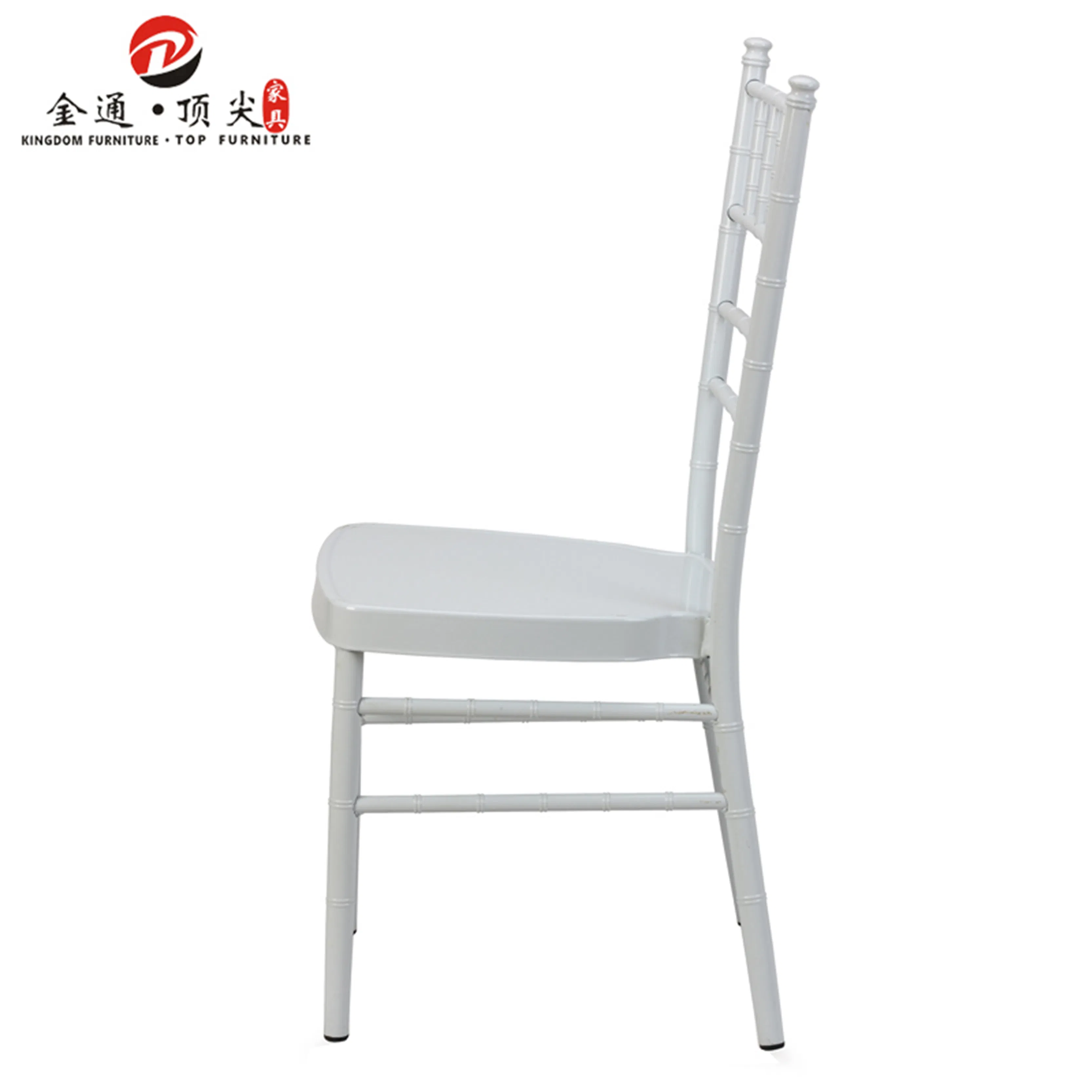 Banquet Restaurant Dining Furniture Stacking Weddings Metal Aluminum Iron White Wholesale Resin Tiffany Silla