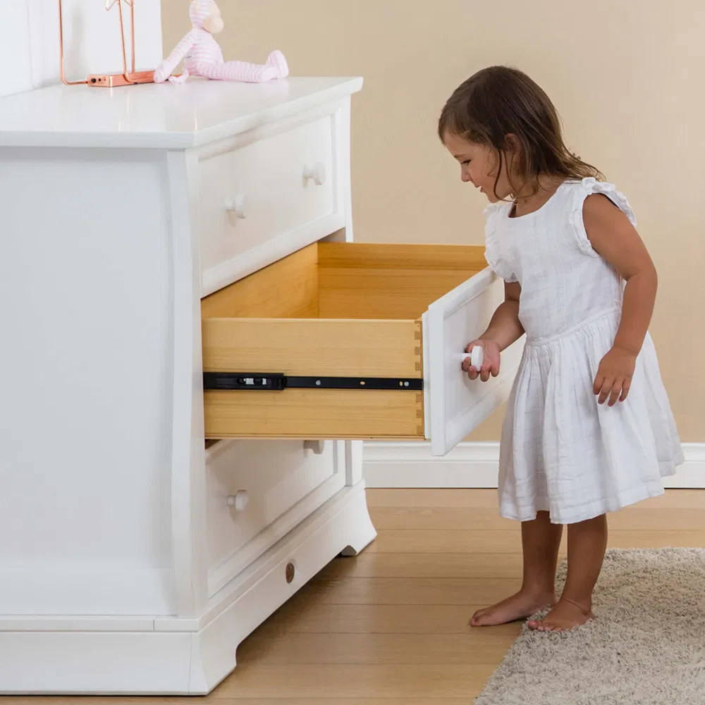 Boori Solid Wood Baby Cabinet Organizers with 3 Drawers for Kids