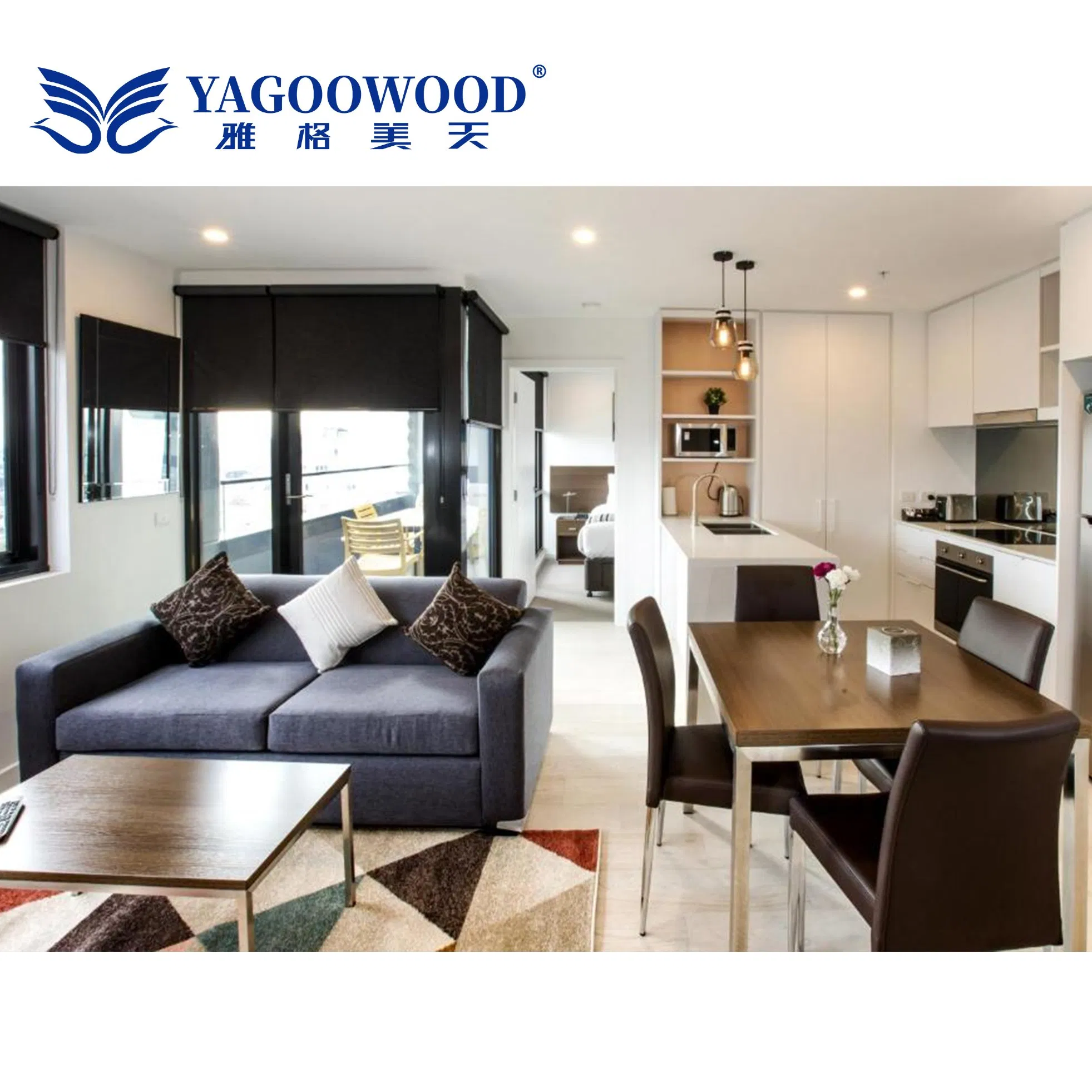 Hotel Furniture Modern Simple Custom Apartment Double Bed Room