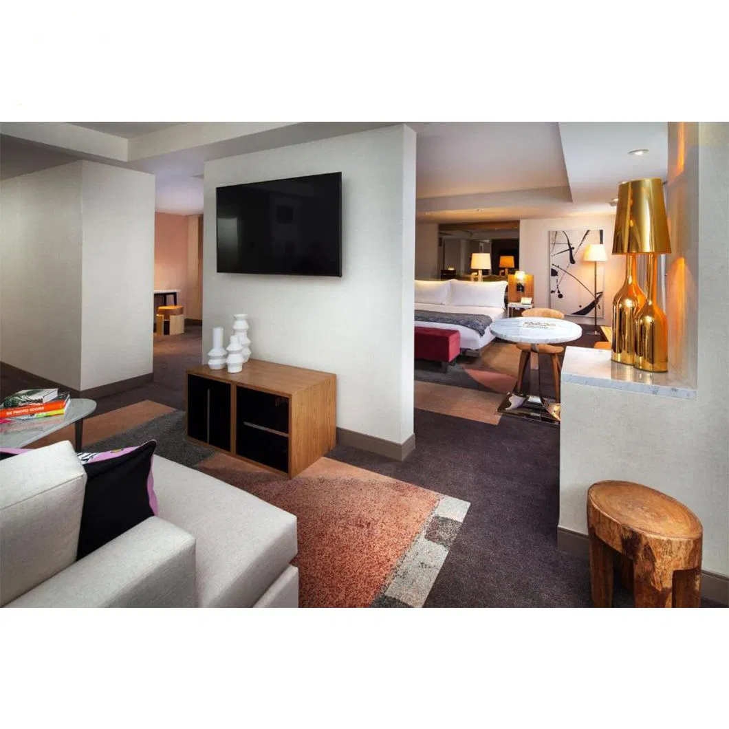 Premium Quality Designer Customized Project Solid Wood 5 Star Resort Hotel Bedroom Furniture Sets