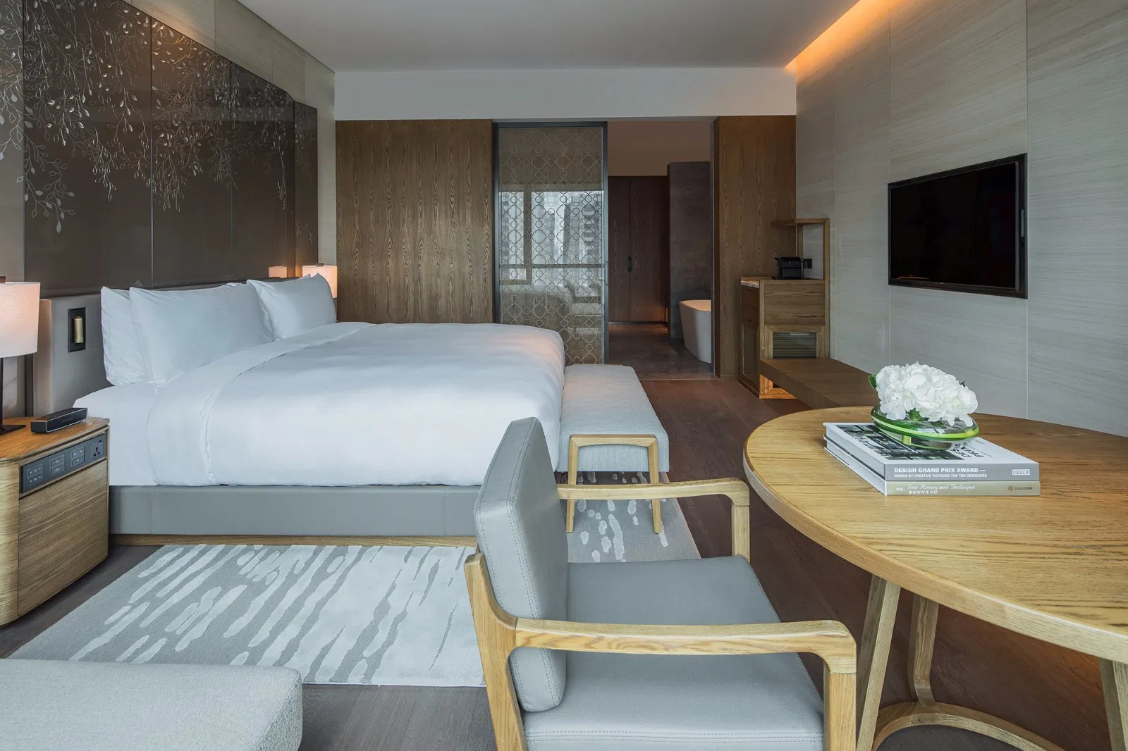 Beds 5-Star Contemporary Bedroom Sets Hotels Design Wooden Wood Luxury Modern Apartments Solid Bedroom Furniture Project Case