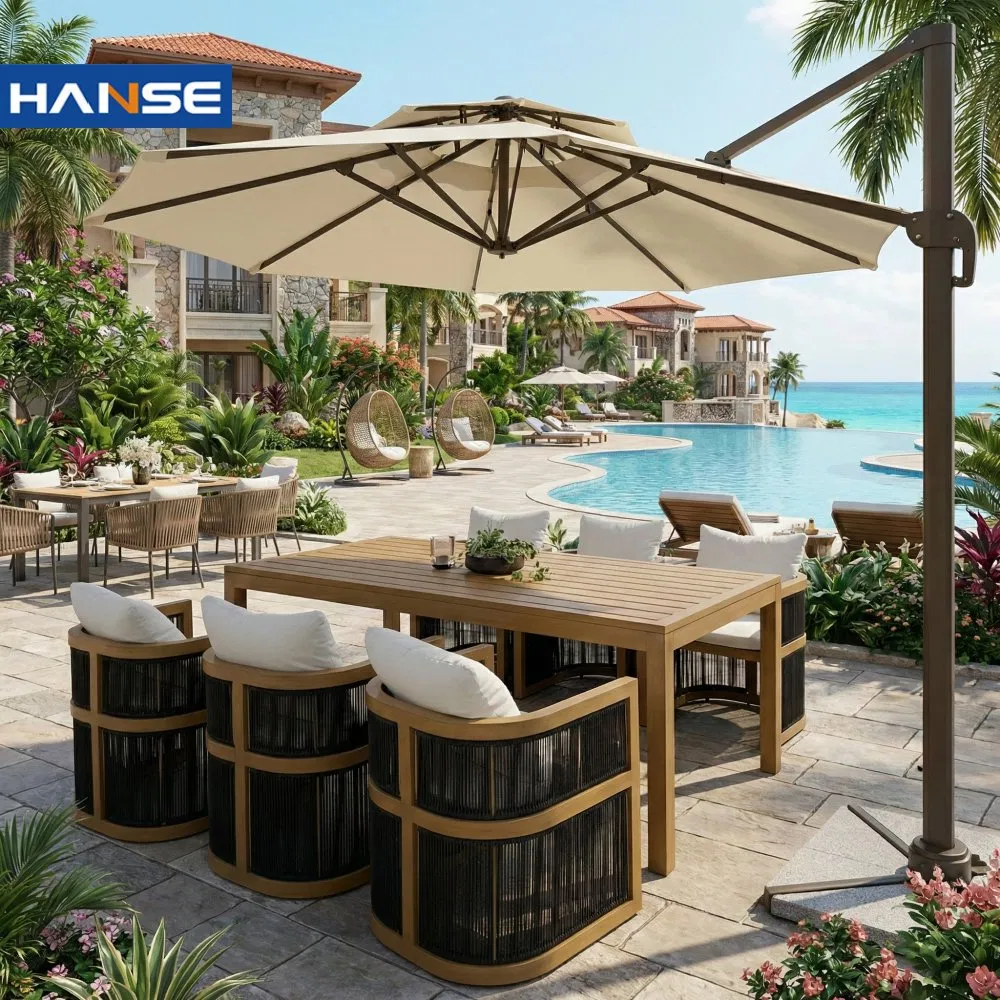 Restaurant Terrace Furniture Plastic Wood Armchair Hot Sale Outdoor Furniture Garden Chairs Make in China